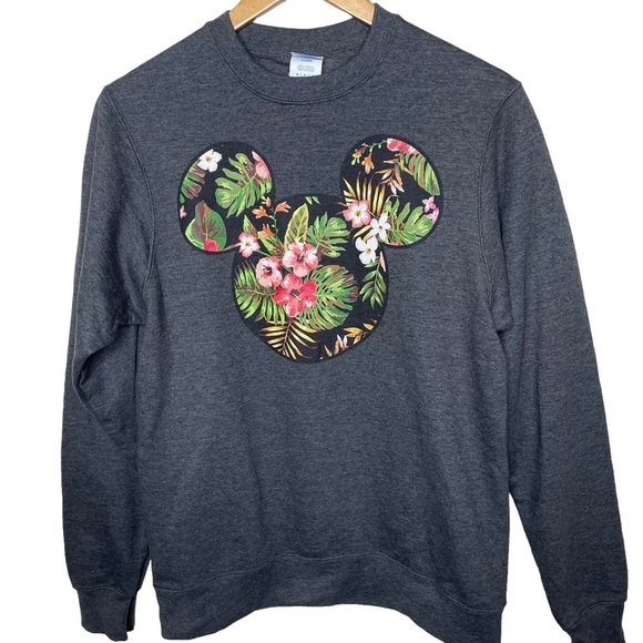 Disney Mickey Mouse Floral Mickey Silhouette Sweatshirt - Picture 11 of 11